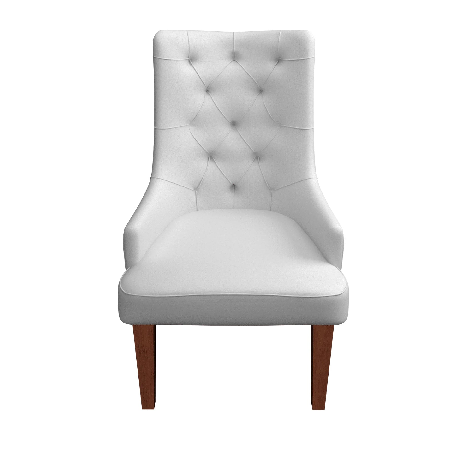 Spruce Dining Chair in Leather/Velvet with Diamond-Tufted Design and Rubberwood Legs - Elax Furniture