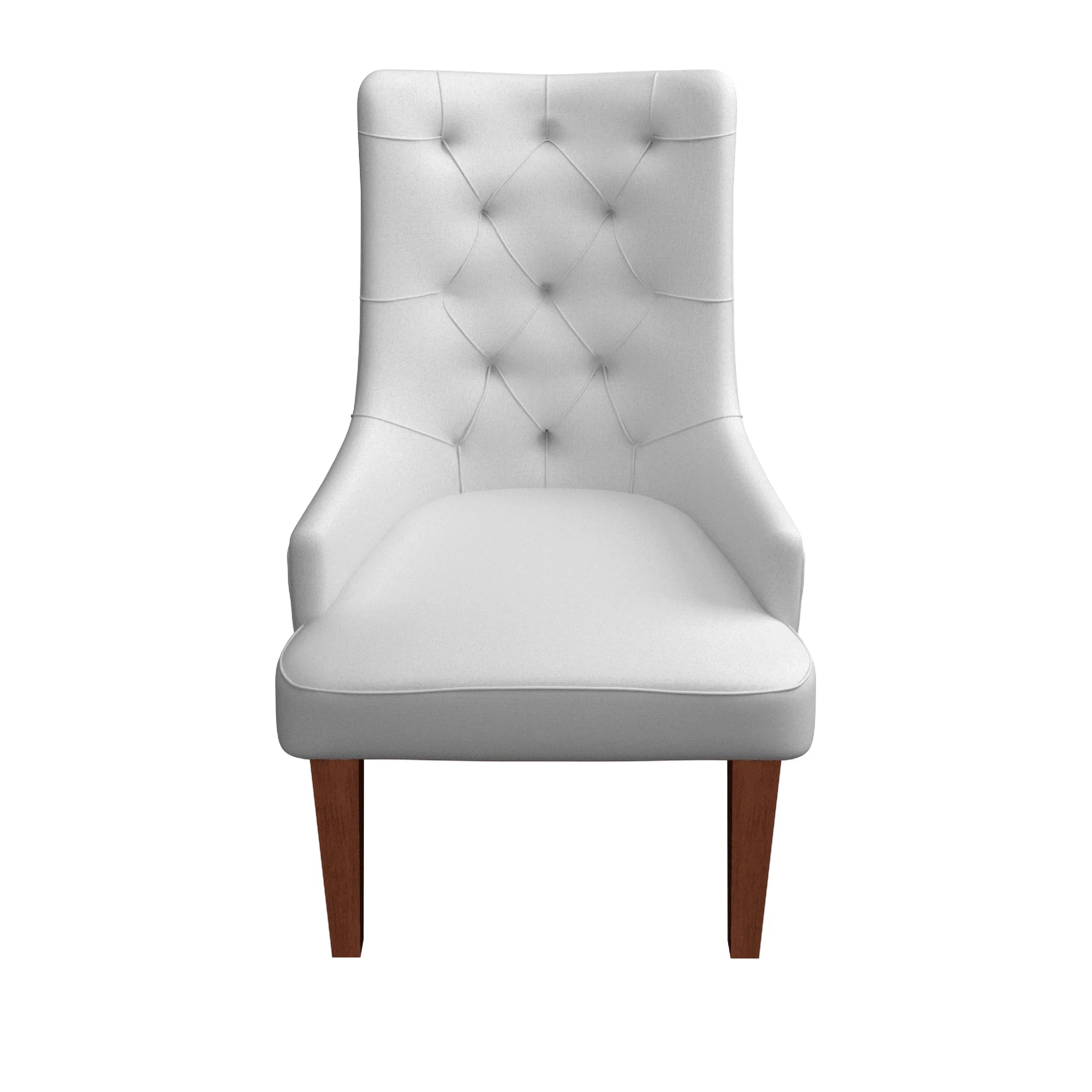 Spruce Dining Chair in Leather/Velvet with Diamond-Tufted Design and Rubberwood Legs - Elax Furniture