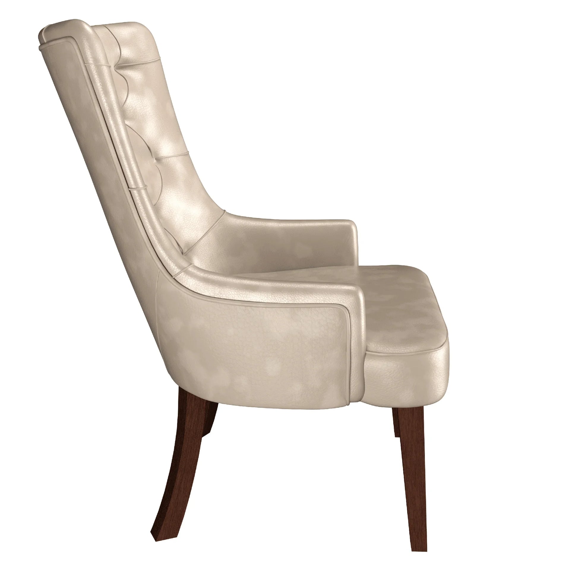 Spruce Dining Chair in Leather/Velvet with Diamond-Tufted Design and Rubberwood Legs - Elax Furniture