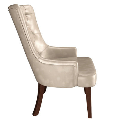 Spruce Dining Chair in Leather/Velvet with Diamond-Tufted Design and Rubberwood Legs - Elax Furniture