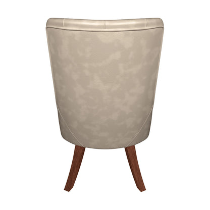 Spruce Dining Chair in Leather/Velvet with Diamond-Tufted Design and Rubberwood Legs - Elax Furniture