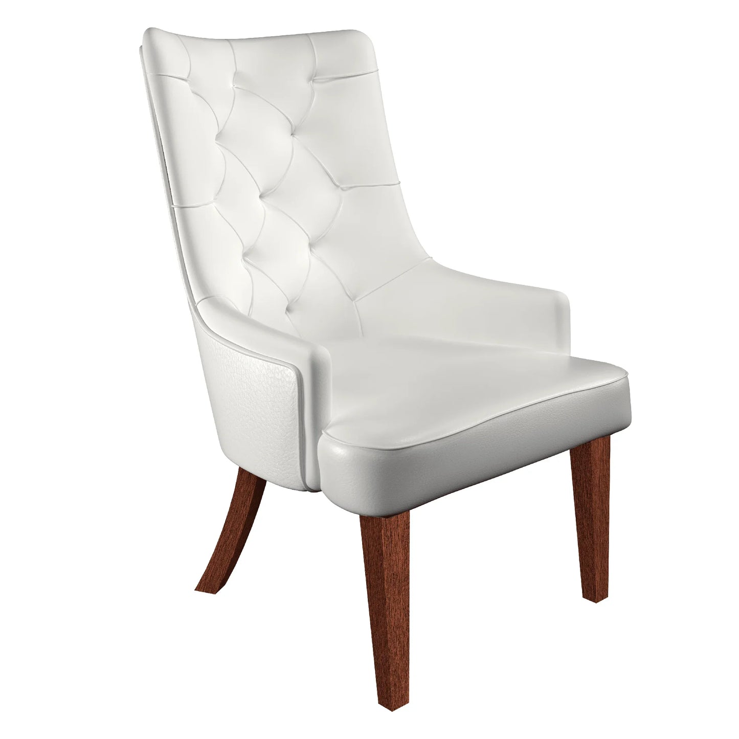 Spruce Dining Chair in Leather/Velvet with Diamond-Tufted Design and Rubberwood Legs - Elax Furniture