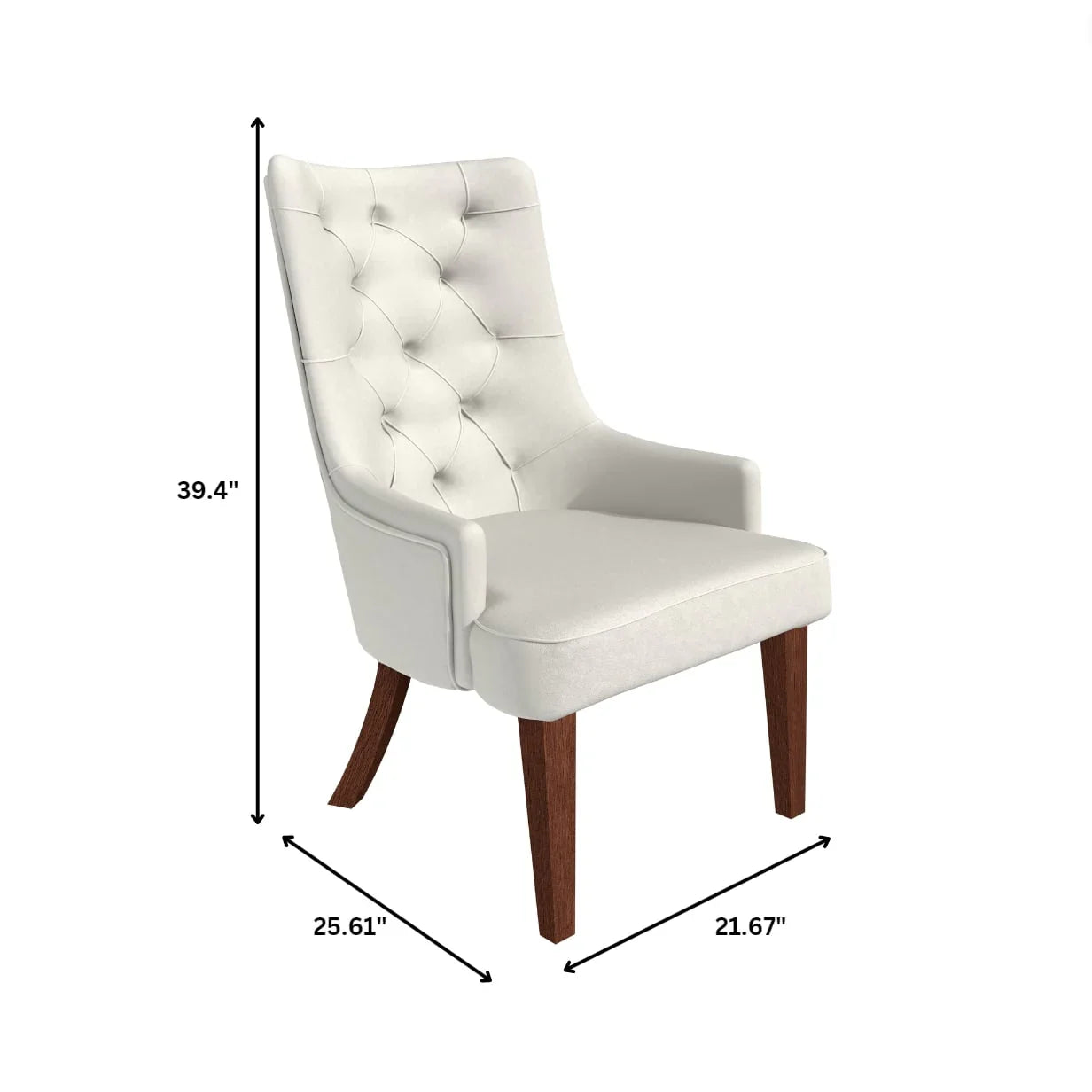 Spruce Collection Modern Wooden Dining Chair in Beige Velvet Set of 2 - Elax Furniture
