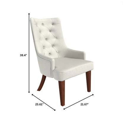 Spruce Collection Modern Wooden Dining Chair in Beige Velvet Set of 2 - Elax Furniture