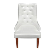 Spruce Dining Chair in Leather/Velvet with Diamond-Tufted Design and Rubberwood Legs - Elax Furniture