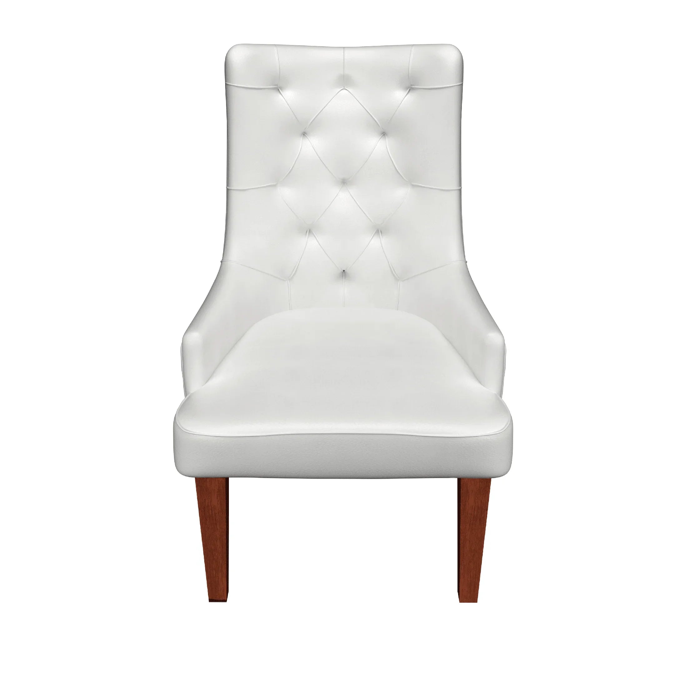 Spruce Dining Chair in Leather/Velvet with Diamond-Tufted Design and Rubberwood Legs - Elax Furniture