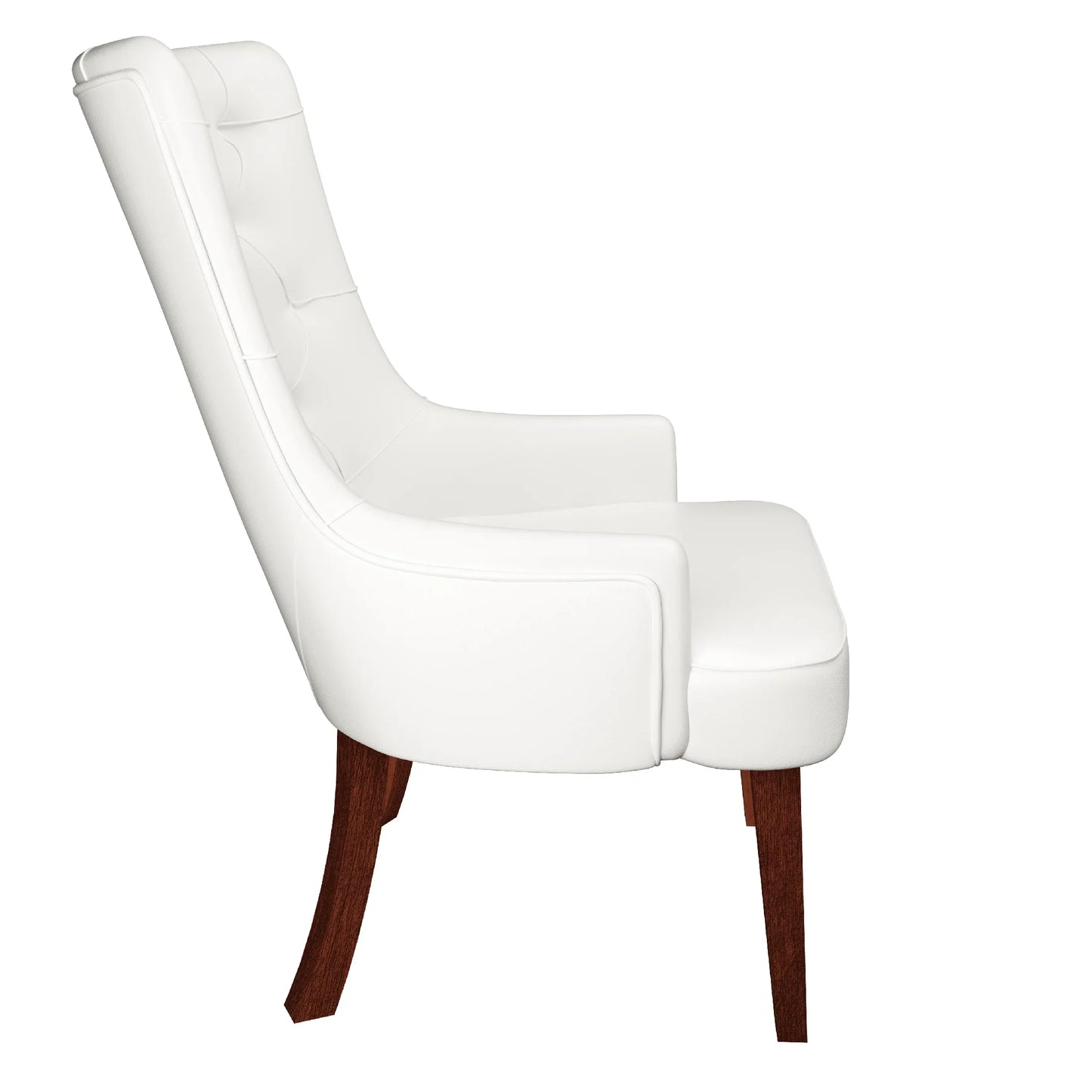 Spruce Dining Chair in Leather/Velvet with Diamond-Tufted Design and Rubberwood Legs - Elax Furniture