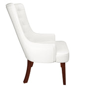 Spruce Dining Chair in Leather/Velvet with Diamond-Tufted Design and Rubberwood Legs - Elax Furniture