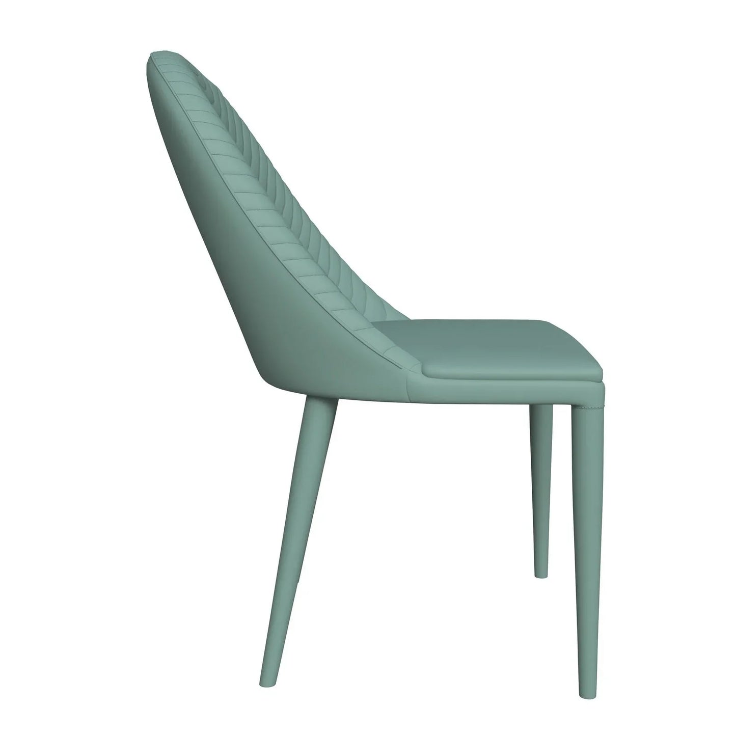 Seville Dining Chair Upholstered in Leather with Metal Legs Covered in Leather - Elax Furniture
