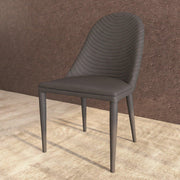 Seville Dining Chair Upholstered in Leather with Metal Legs Covered in Leather - Elax Furniture