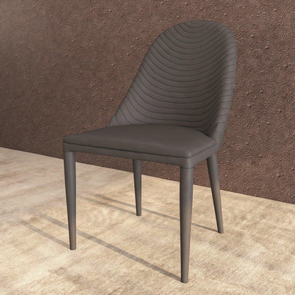 Seville Dining Chair Upholstered in Leather with Metal Legs Covered in Leather - Elax Furniture