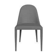 Seville Dining Chair Upholstered in Leather with Metal Legs Covered in Leather - Elax Furniture