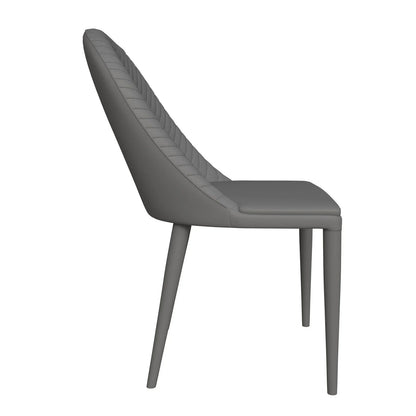 Seville Dining Chair Upholstered in Leather with Metal Legs Covered in Leather - Elax Furniture