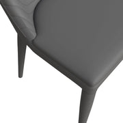 Seville Dining Chair Upholstered in Leather with Metal Legs Covered in Leather - Elax Furniture