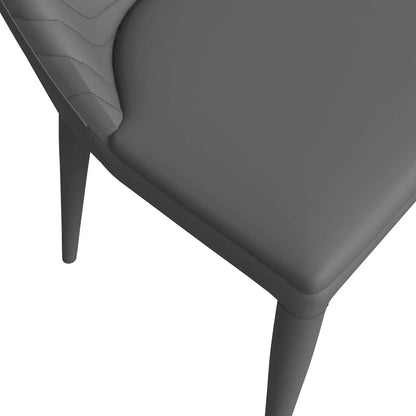 Seville Dining Chair Upholstered in Leather with Metal Legs Covered in Leather - Elax Furniture