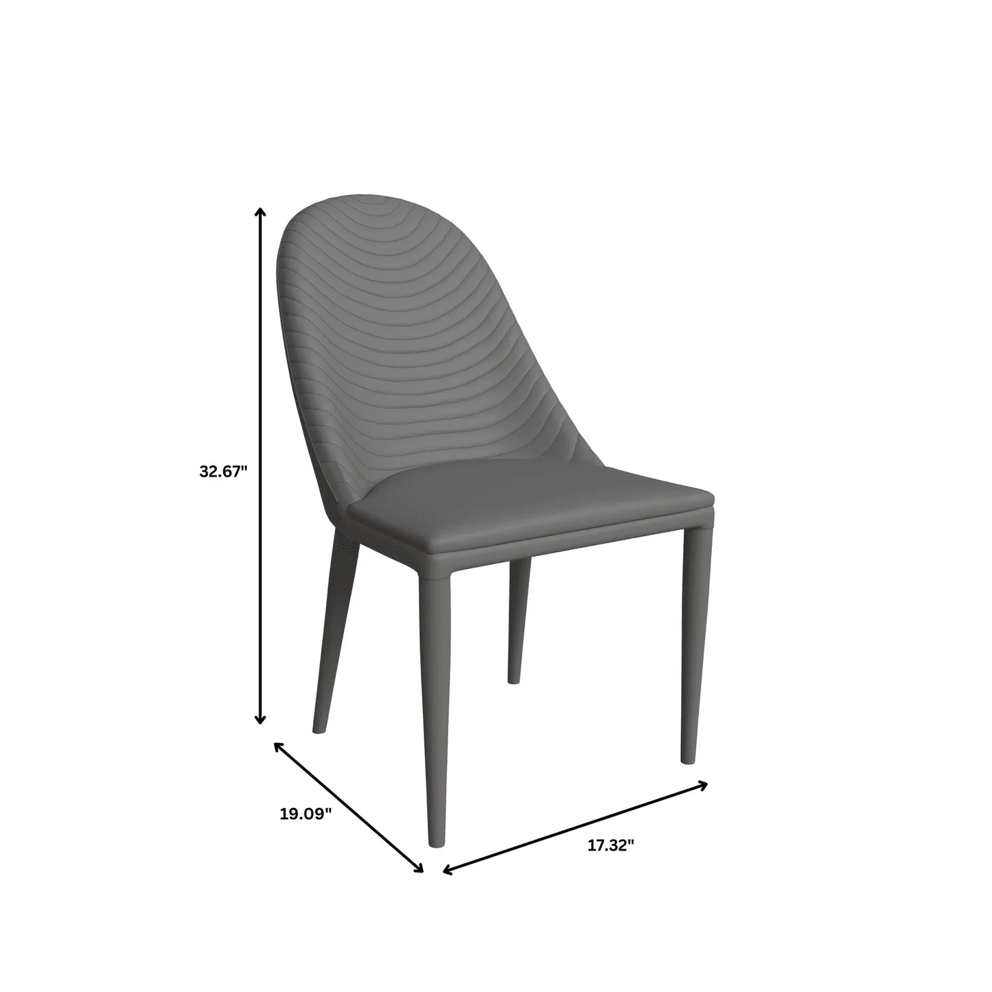 Seville Dining Chair Upholstered in Leather with Metal Legs Covered in Leather - Elax Furniture