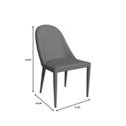 Seville Dining Chair Upholstered in Leather with Metal Legs Covered in Leather - Elax Furniture
