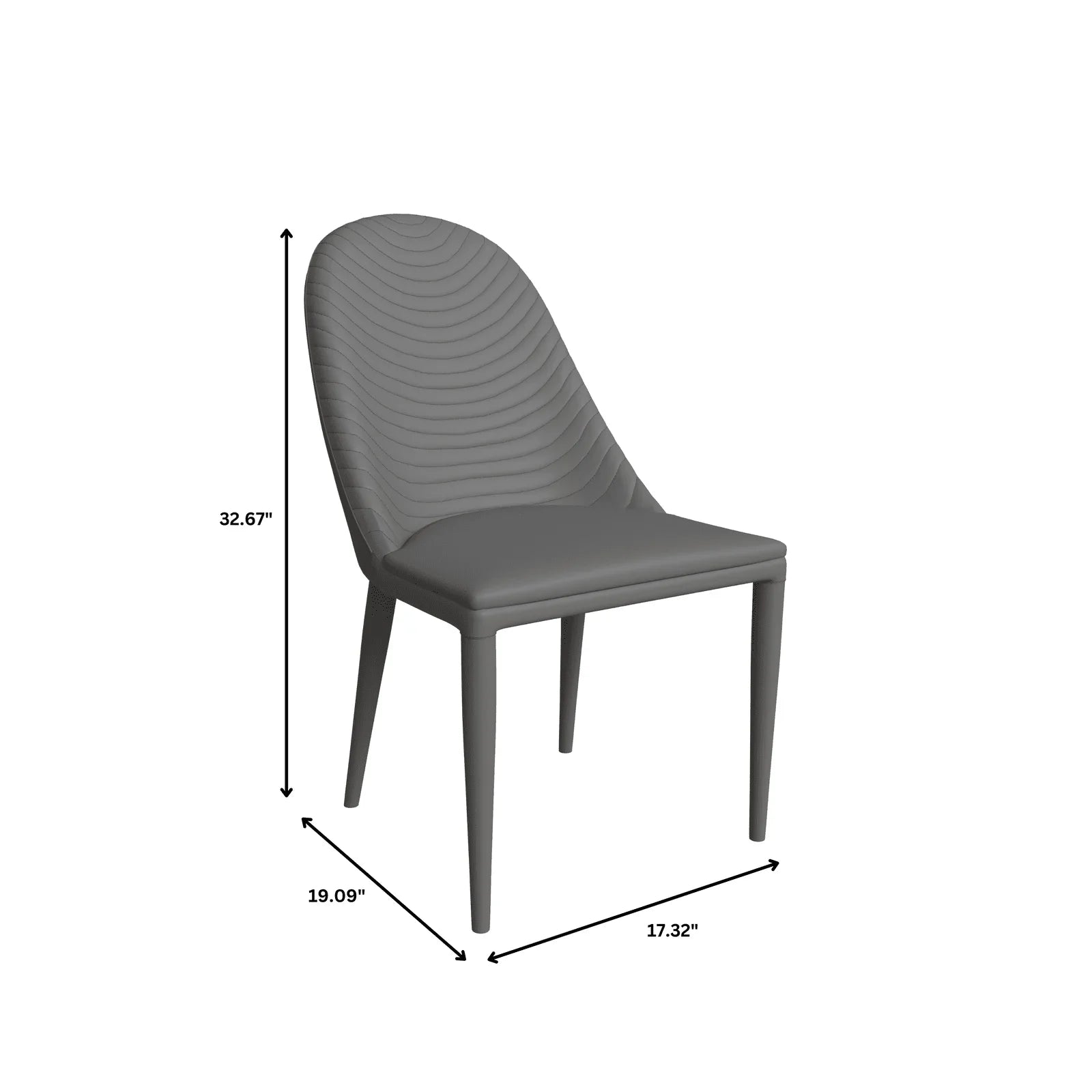 Seville Dining Chair Upholstered in Leather with Metal Legs Covered in Leather - Elax Furniture