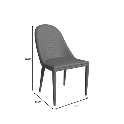 Seville Dining Chair Upholstered in Leather with Metal Legs Covered in Leather - Elax Furniture