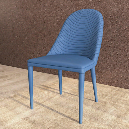 Seville Dining Chair Upholstered in Leather with Metal Legs Covered in Leather - Elax Furniture