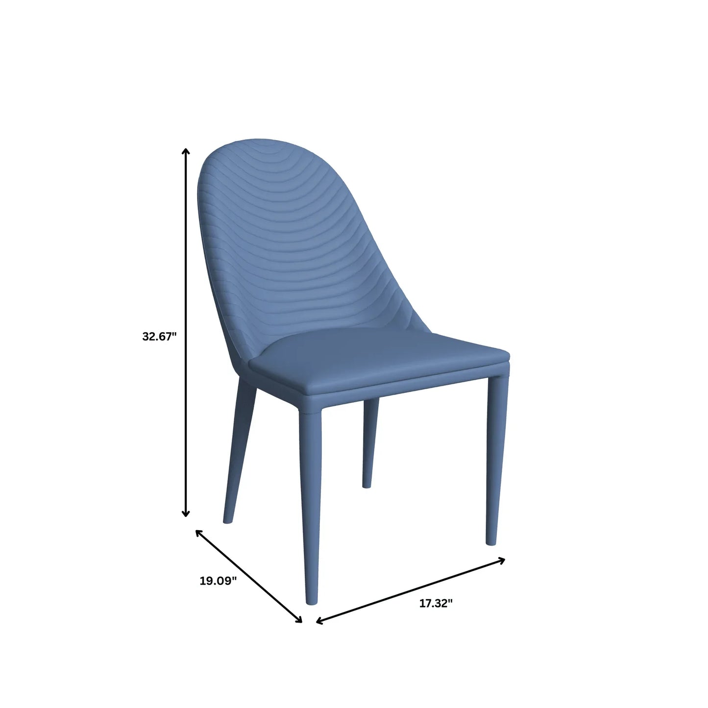 Seville Dining Chair Upholstered in Leather with Metal Legs Covered in Leather - Elax Furniture