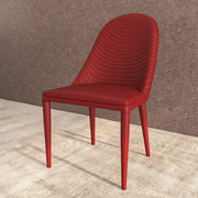 Seville Dining Chair Upholstered in Leather with Metal Legs Covered in Leather - Elax Furniture