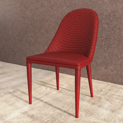 Seville Dining Chair Upholstered in Leather with Metal Legs Covered in Leather - Elax Furniture
