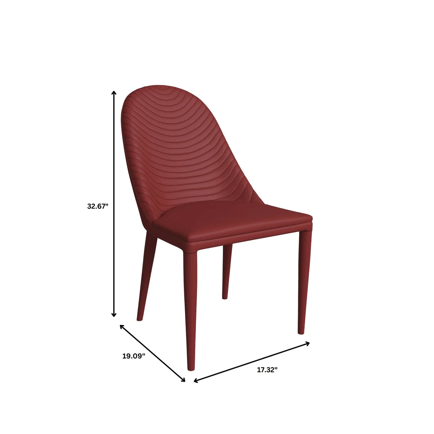 Seville Dining Chair Upholstered in Leather with Metal Legs Covered in Leather - Elax Furniture