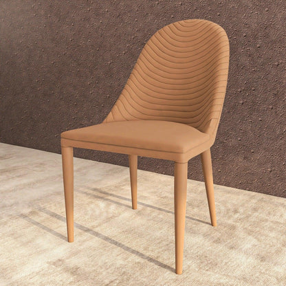 Seville Dining Chair Upholstered in Leather with Metal Legs Covered in Leather - Elax Furniture