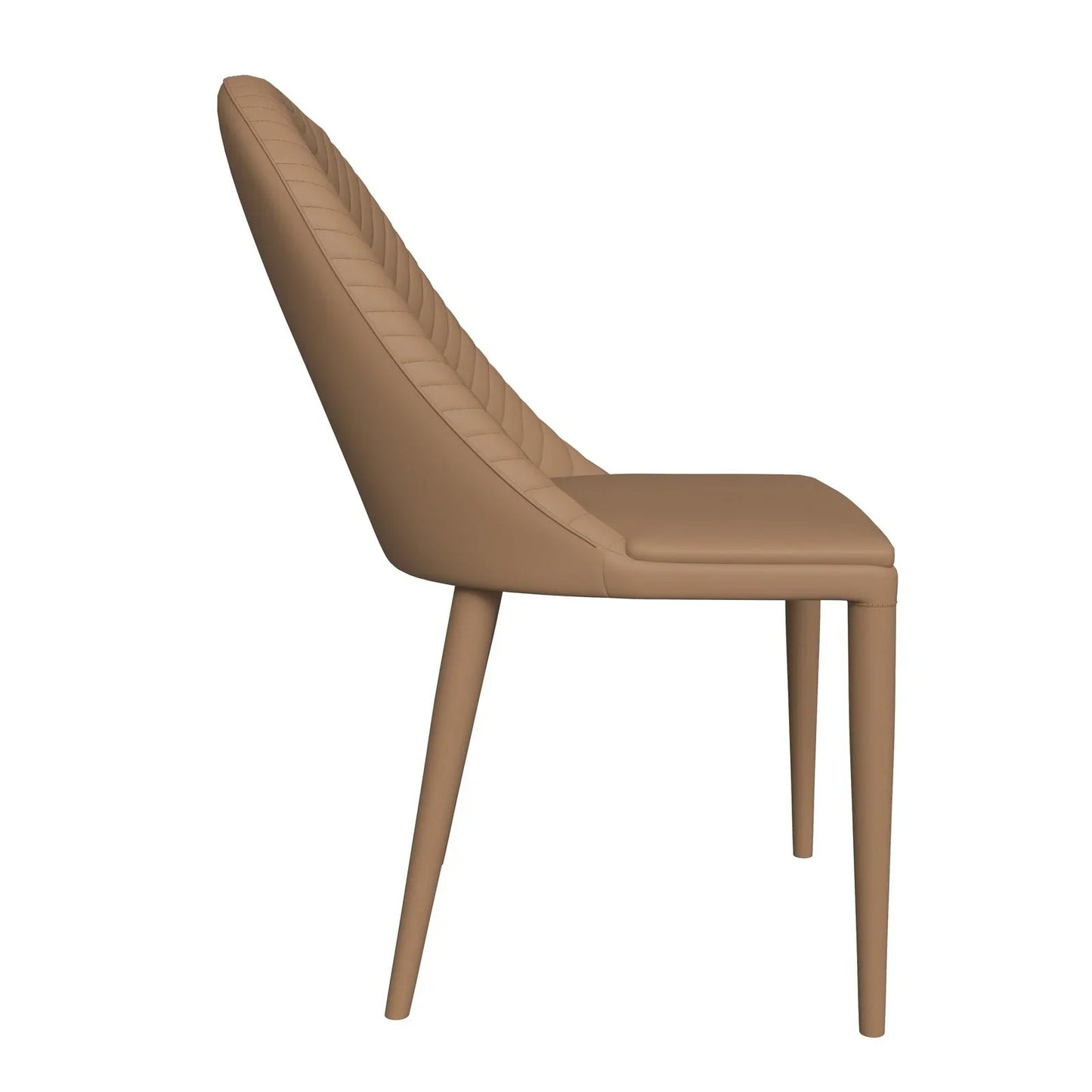 Seville Dining Chair Upholstered in Leather with Metal Legs Covered in Leather - Elax Furniture