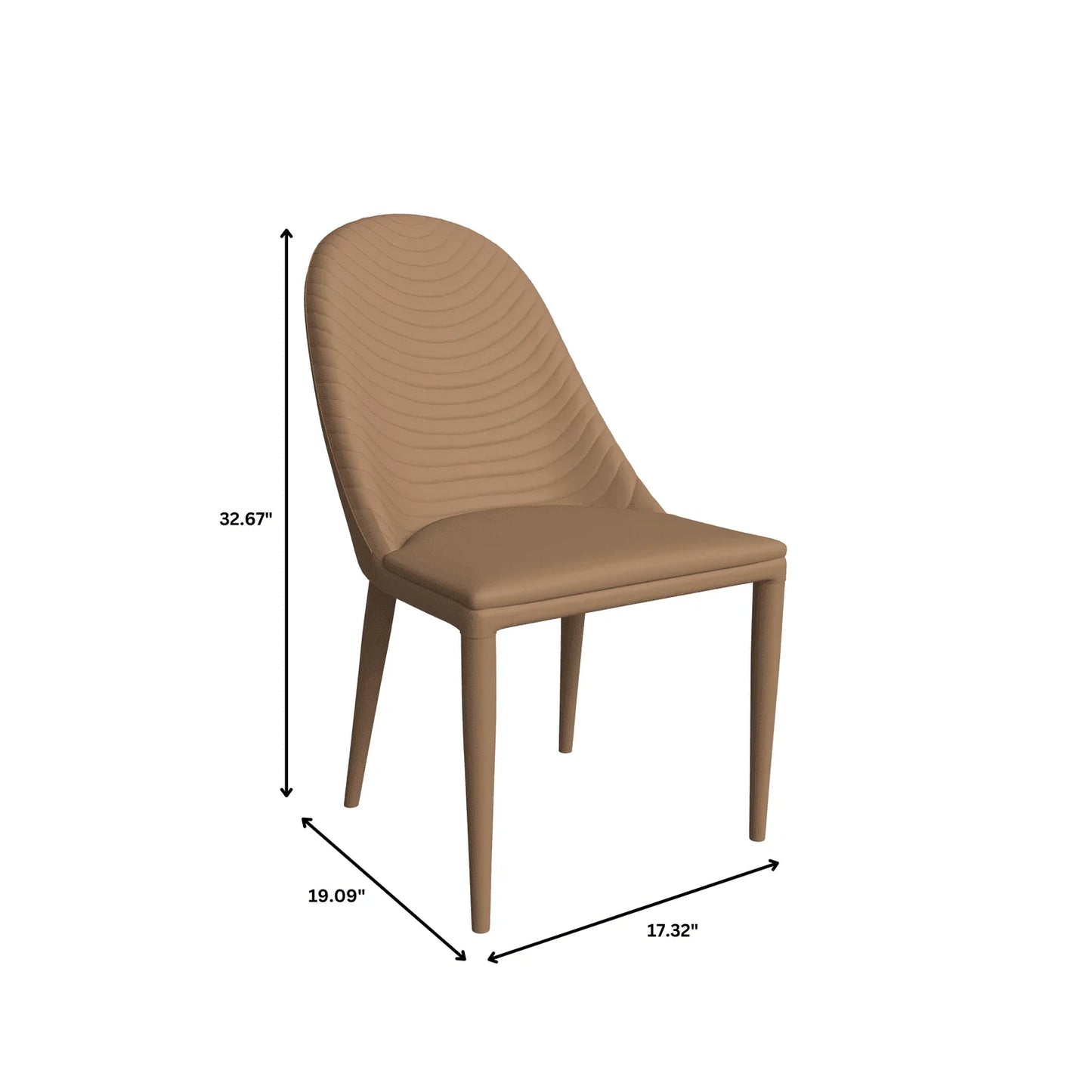 Seville Dining Chair Upholstered in Leather with Metal Legs Covered in Leather - Elax Furniture