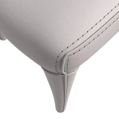 Solace Series Dining Chair Upholstered in Leather with Steel Legs and an Open Back Design - Elax Furniture