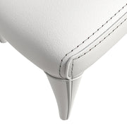 Solace Series Dining Chair Upholstered in Leather with Steel Legs and an Open Back Design - Elax Furniture