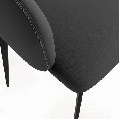 Sonnet Dining Chair Ergonomic Design with Upholstered Seating and Sturdy Iron Legs - Elax Furniture