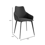 Sonnet Dining Chair Ergonomic Design with Upholstered Seating and Sturdy Iron Legs - Elax Furniture