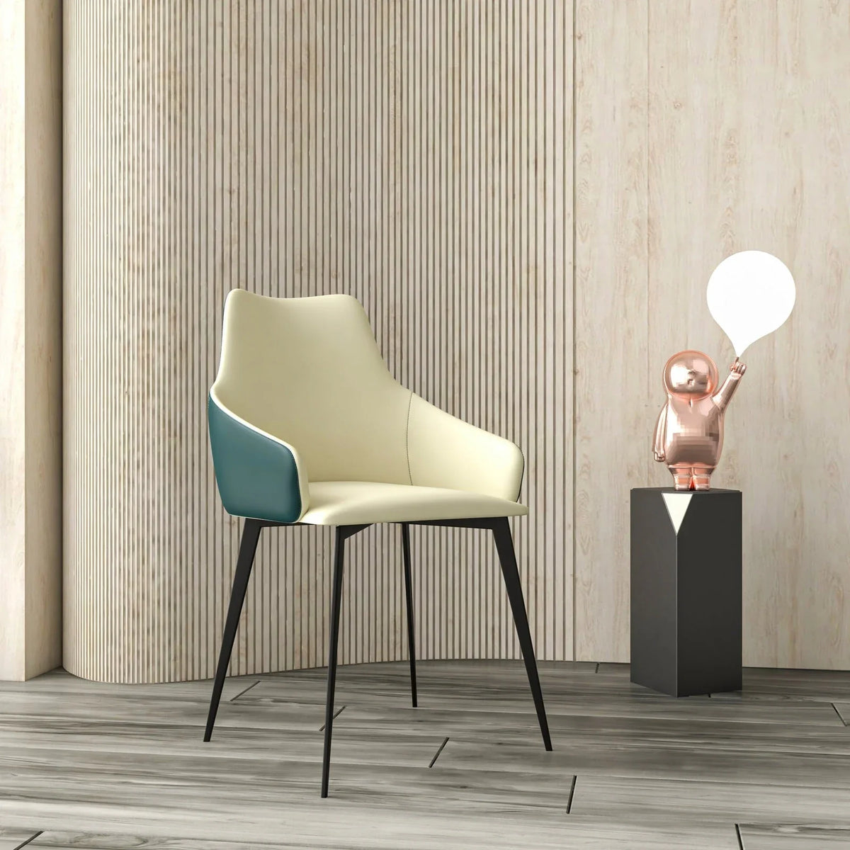 Sonnet Dining Chair Ergonomic Design with Upholstered Seating and Sturdy Iron Legs - Elax Furniture