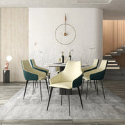 Sonnet Dining Chair Ergonomic Design with Upholstered Seating and Sturdy Iron Legs - Elax Furniture