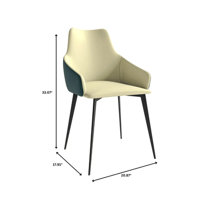 Sonnet Dining Chair Ergonomic Design with Upholstered Seating and Sturdy Iron Legs - Elax Furniture