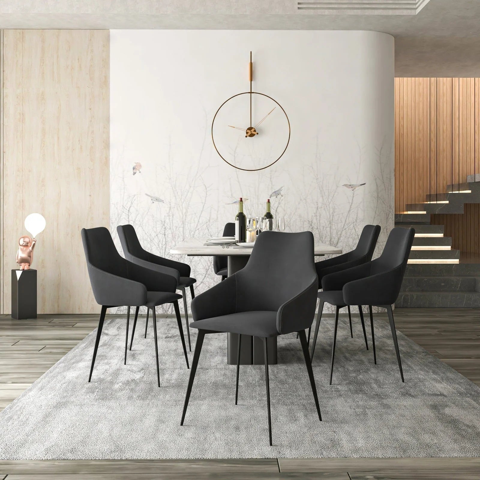 Sonnet Dining Chair Ergonomic Design with Upholstered Seating and Sturdy Iron Legs - Elax Furniture