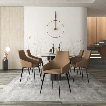 Sonnet Dining Chair Ergonomic Design with Upholstered Seating and Sturdy Iron Legs - Elax Furniture