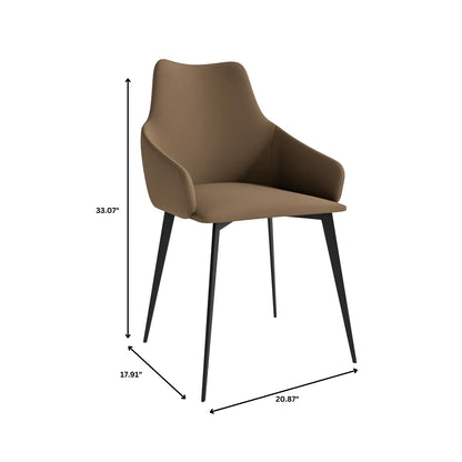 Sonnet Dining Chair Ergonomic Design with Upholstered Seating and Sturdy Iron Legs - Elax Furniture