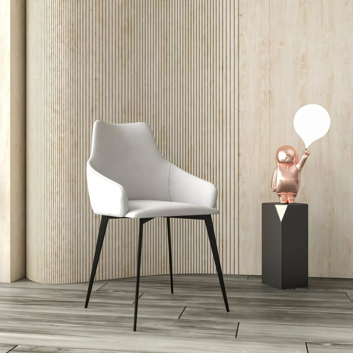 Sonnet Dining Chair Ergonomic Design with Upholstered Seating and Sturdy Iron Legs - Elax Furniture