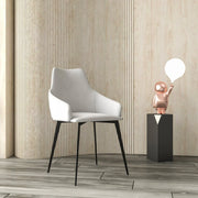 Sonnet Dining Chair Ergonomic Design with Upholstered Seating and Sturdy Iron Legs - Elax Furniture