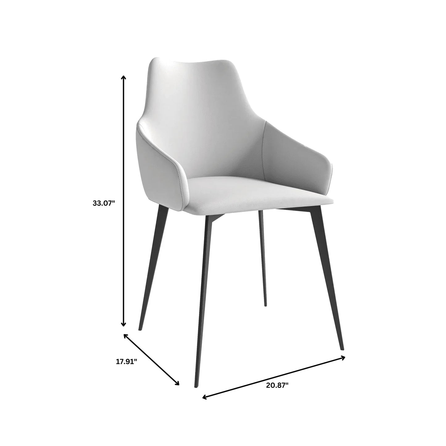 Sonnet Dining Chair Ergonomic Design with Upholstered Seating and Sturdy Iron Legs - Elax Furniture