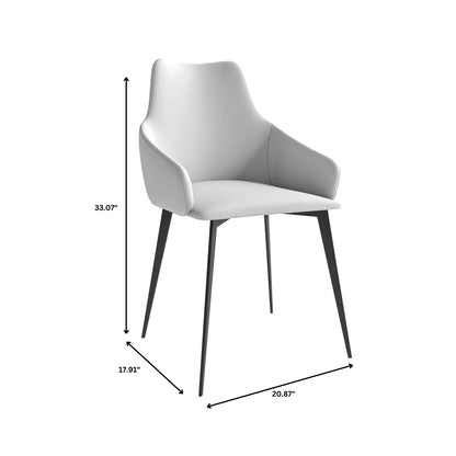 Sonnet Dining Chair Ergonomic Design with Upholstered Seating and Sturdy Iron Legs - Elax Furniture