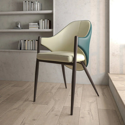 Sante Upholstered PU Leather Dining Chair with Iron Legs - Elax Furniture