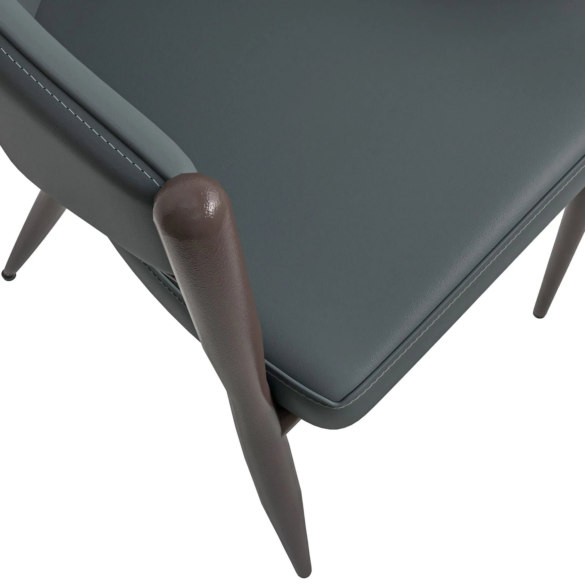 Sante Upholstered PU Leather Dining Chair with Iron Legs Set of 2 - Elax Furniture