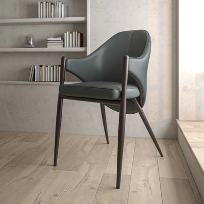 Sante Upholstered PU Leather Dining Chair with Iron Legs - Elax Furniture