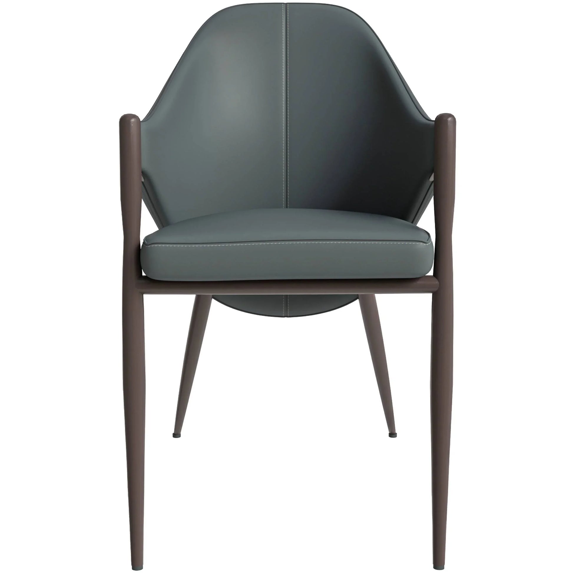 Sante Upholstered PU Leather Dining Chair with Iron Legs - Elax Furniture