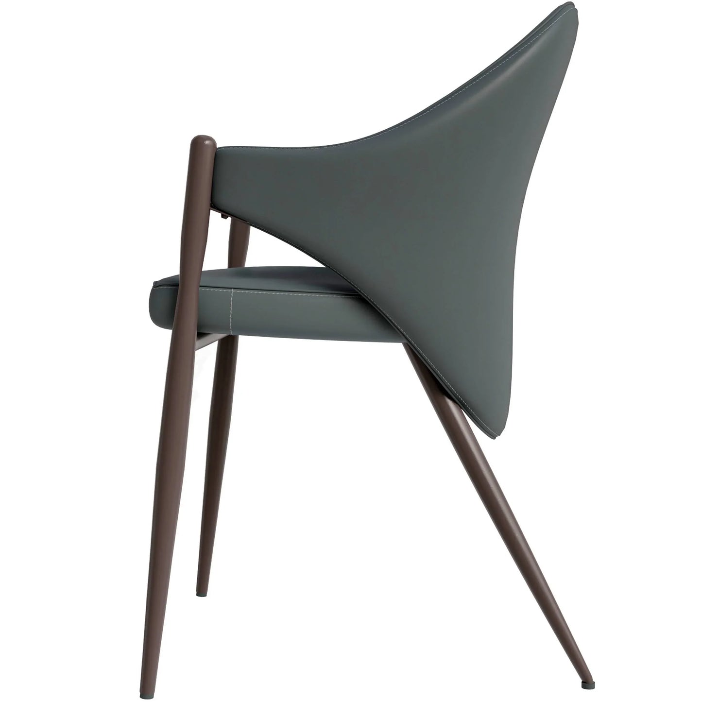 Sante Upholstered PU Leather Dining Chair with Iron Legs - Elax Furniture